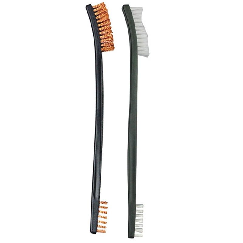 Dobbelt End Utility Gun Rengøring Håndbørste Messing Wire