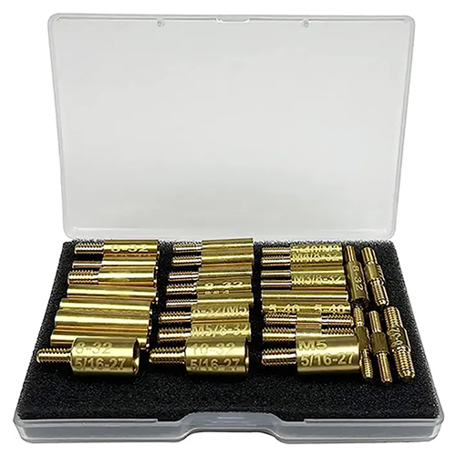 Pistolrensestangtilpasningsadaptere 30 stk. Pakke 5-40 8-32 10-32 5/16-27 M3 M4 M5 gevind i han- og hunstangsstik