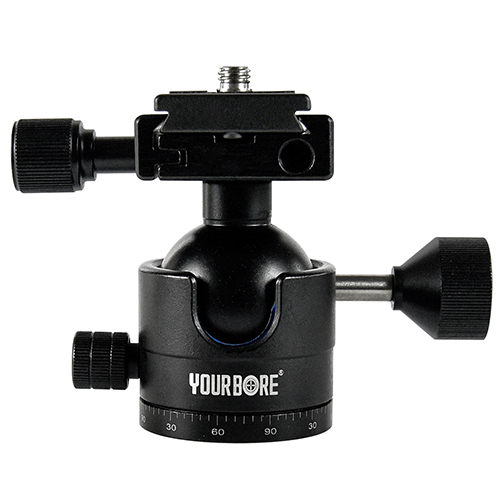 Dobbeltkæbe lukket pistolarmatur skydestativbeslag med Arca Swiss styreskinne skruehuller, stativ kuglehovedbeslag